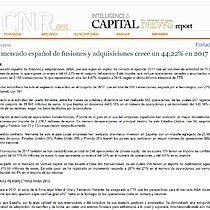 El mercado espaol de fusiones y adquisiciones crece un 44,22% en 2017